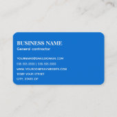 Allgemeine Visitenkarte des AN (Rückseite)