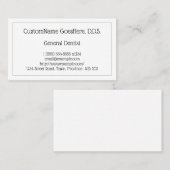 Allgemeine Zahnarztkarte mit geringer Schlüsselfun Visitenkarte (Vorne/Hinten)