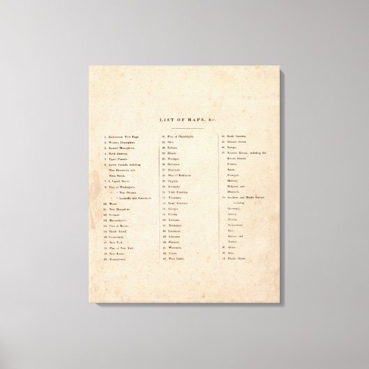 Allgemeiner Atlas der Welt Leinwanddruck (Vorderseite)