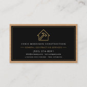 Allgemeiner Bauunternehmer QR Code Holz  Visitenkarte (Vorderseite)