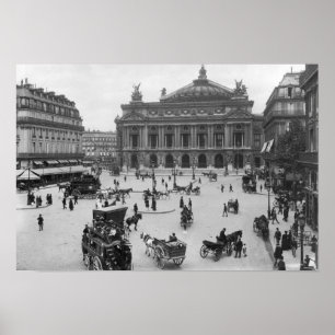 Allgemeiner Blick auf das Opernhaus Paris Poster
