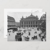 Allgemeiner Blick auf das Opernhaus Paris Postkarte (Vorne/Hinten)