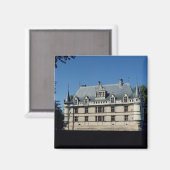Allgemeiner Blick auf das Schloss Azay-le-Rideau Magnet (Vorderseite/Rückseite)