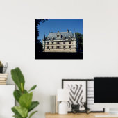 Allgemeiner Blick auf das Schloss Azay-le-Rideau Poster (Heimbüro)
