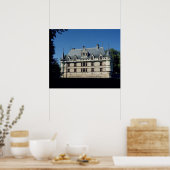 Allgemeiner Blick auf das Schloss Azay-le-Rideau Poster (Küche)