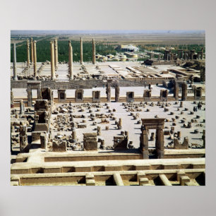 Allgemeiner Blick auf den Palast, Achämenische Zei Poster