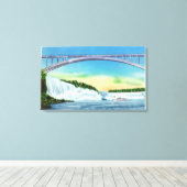 Allgemeiner Blick auf die Wasserfälle und den Rege Leinwanddruck (Insitu (Holzboden))