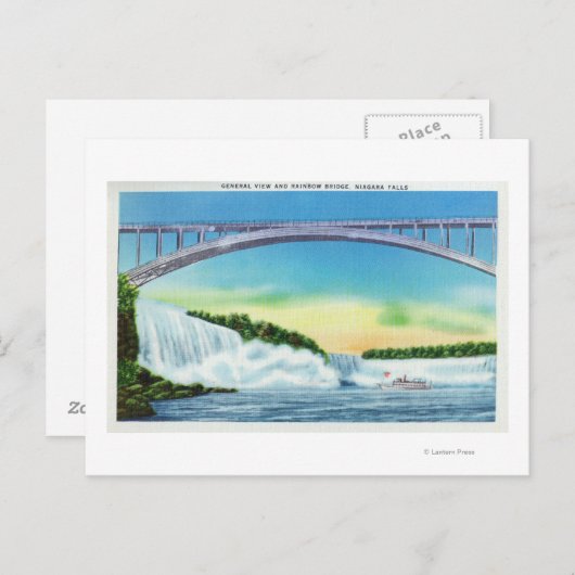 Allgemeiner Blick auf die Wasserfälle und den Rege Postkarte (Vorne/Hinten)