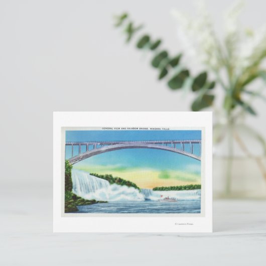 Allgemeiner Blick auf die Wasserfälle und den Rege Postkarte (Stehend Vorderseite)