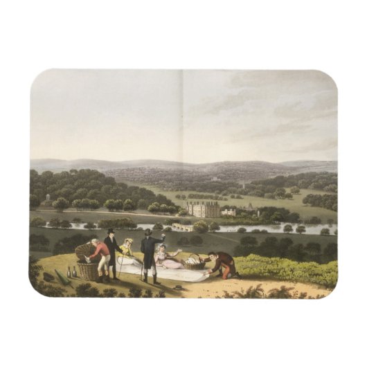 Allgemeiner Blick auf Longleat vom Aussichtsberg, Magnet (Horizontal)