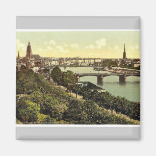 Allgemeiner Blick, Fluss und Lager Frankfort Magnet