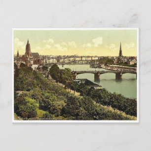 Allgemeiner Blick, Fluss und Lager Frankfort Postkarte