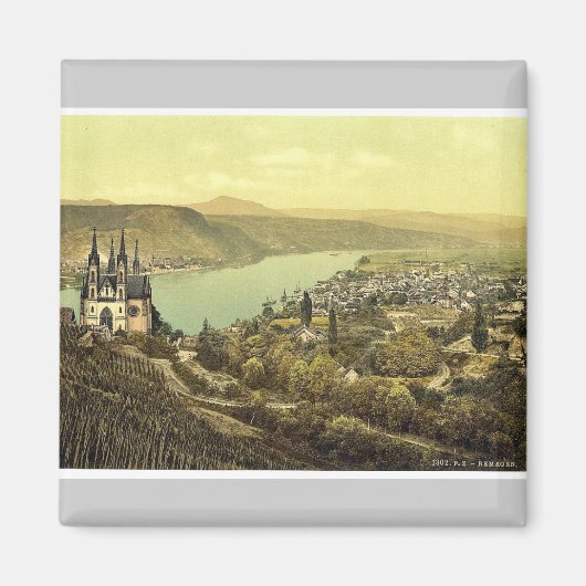 Allgemeiner Blick, Remagen, Rhein, Deutschland-Kla Magnet (Vorne)