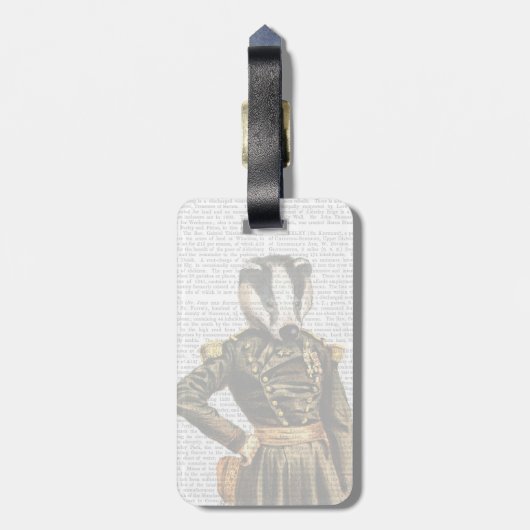 Allgemeiner Dachs Gepäckanhänger (Rückseite vertikal)