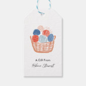 Allgemeiner Garnkorb als personalisiertes Geschenk Geschenkanhänger (Vorderseite)