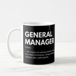 Allgemeiner Geschäftsführer Lustige Arbeitsdefinit Kaffeetasse