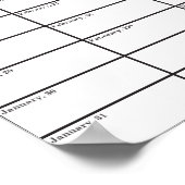 Allgemeiner Jahresplan Poster (Ecke)