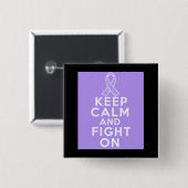 Allgemeiner Krebs Behalte Ruhe und kämpft weiter Button (Vorne & Hinten)