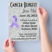 Allgemeiner Krebsbewusstsein Grauer Flyer (Hand)