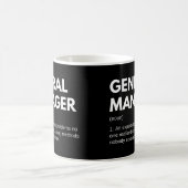 Allgemeiner Leiter Funny Work Definition Kaffeetasse (Mittel)
