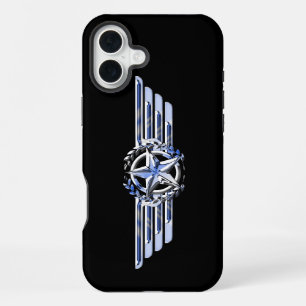 Allgemeiner Luftwaffe-Pilot Chrome wie Stern Flüge iPhone 16 Plus Hülle