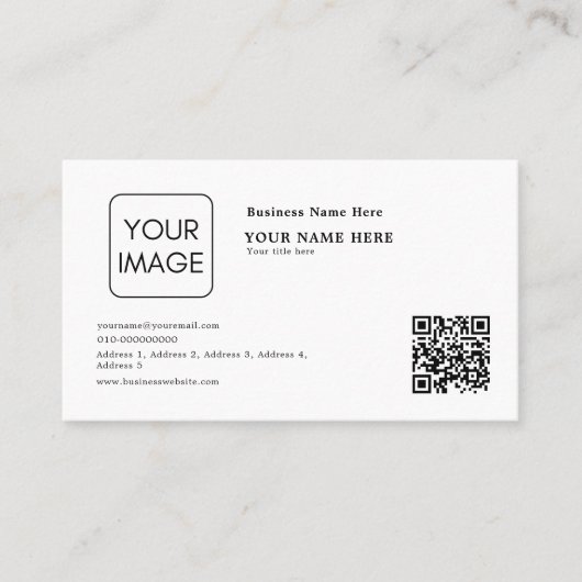 Allgemeiner Minimalistischer QR-Code Beruflich Visitenkarte (Vorderseite)