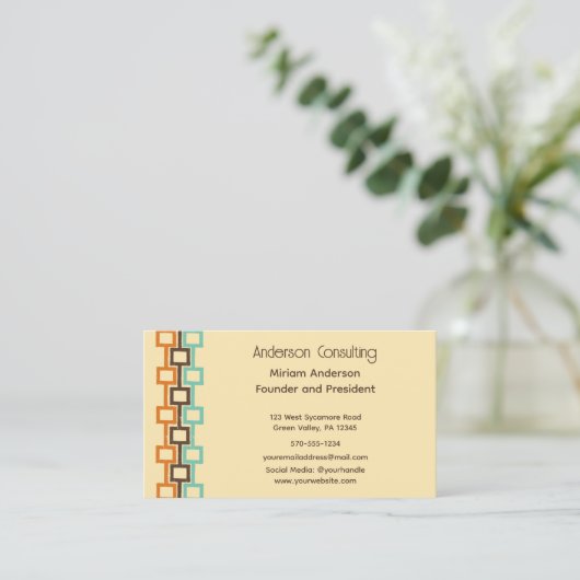 Allgemeiner retrogeometrischer Hauptzweck Visitenkarte (Stehend Vorderseite)