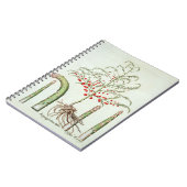 Allgemeiner Spargel in der Blume und in der Notizblock (Linke Seite)