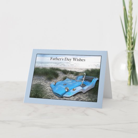 Allgemeiner Vatertag mit Dune Buggy Card Karte (Vorderseite)
