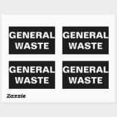 Allgemeines Abfallzeichen Rechteckiger Aufkleber (Blatt)