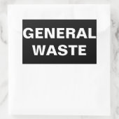 Allgemeines Abfallzeichen Rechteckiger Aufkleber (Tasche)