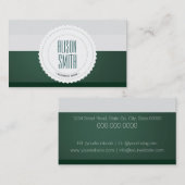 Allgemeines Badget mit grüner Visitenkarte (Vorne/Hinten)