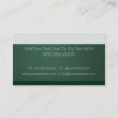 Allgemeines Badget mit grüner Visitenkarte (Rückseite)