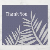 Allgemeines Dankeschön an Silhouette Blue Nature Bierflaschenetikett (Einzelnes Label)