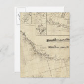 Allgemeines Diagramm der Küsten von Brasilien Postkarte (Vorne/Hinten)