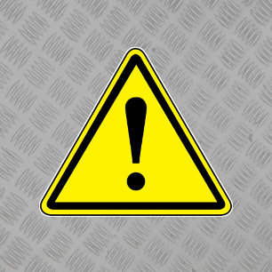 Allgemeines Gefahrenschild Aufkleber