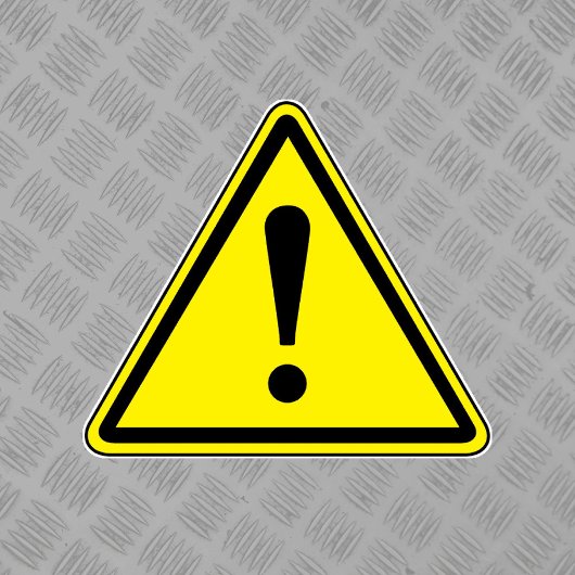 Allgemeines Gefahrenschild Aufkleber