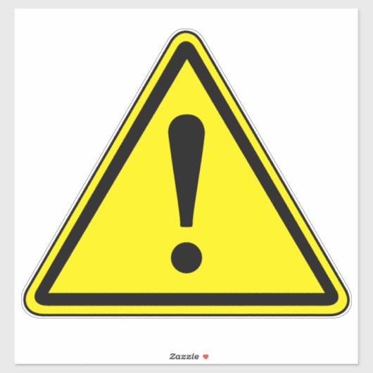 Allgemeines Gefahrenschild Aufkleber (Blatt)