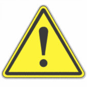 Allgemeines Gefahrenschild Aufkleber (Vorderseite)