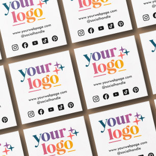 Allgemeines Geschäftslogo Social Media Quadratische Visitenkarte
