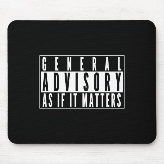 Allgemeines Hinweis - als ob es aufklebe Mousepad (Vorne)