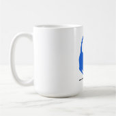 Allgemeines Katzen-Logo-Blau Kaffeetasse (Links)