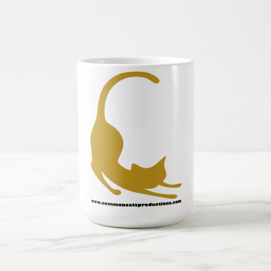 Allgemeines Katzen-Logo-Gelb Kaffeetasse (Mittel)