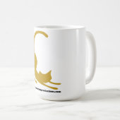 Allgemeines Katzen-Logo-Gelb Kaffeetasse (VorderseiteRechts)