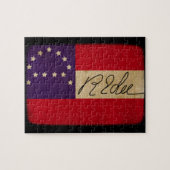Allgemeines Lee hat Flagge mit Unterzeichnung Puzzle (Horizontal)