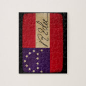 Allgemeines Lee hat Flagge mit Unterzeichnung Puzzle (Vertikal)