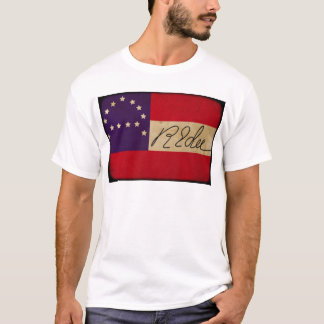 Allgemeines Lee hat Flagge mit Unterzeichnung T-Shirt