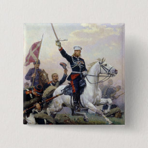 Allgemeines M.D. Skobelev im Russisch-Türkischen Button