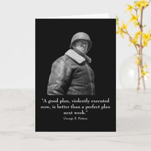 Allgemeines Patton und Zitat Karte (Gelbe Blume)