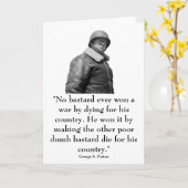 Allgemeines Patton und Zitat Karte (Gelbe Blume)